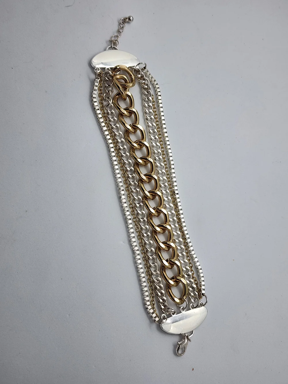 ✨️ 5 For 25 ✨️Two-Tone Chain Multi-Strand Bracelet - Gold & Silver